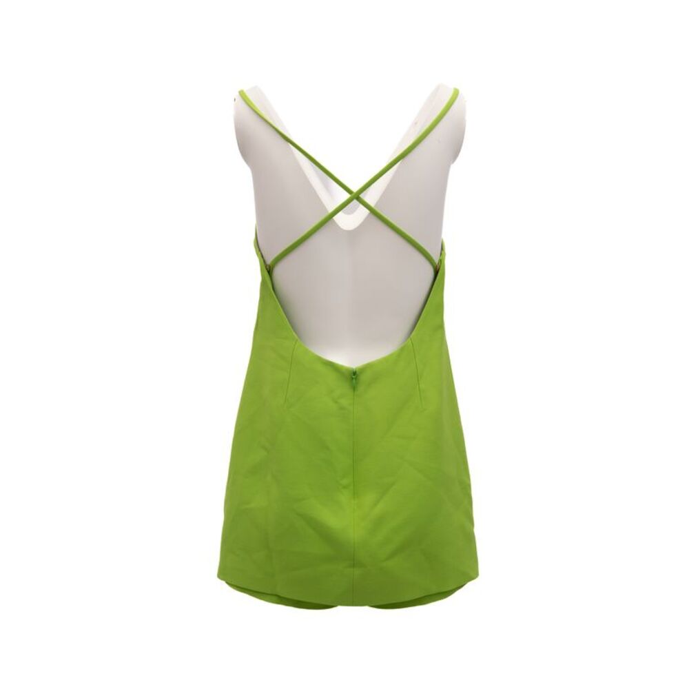 Valentino Garavani Neon Green Open Back Women's Dress